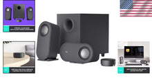 Load image into Gallery viewer, Immersive 2.1 Subwoofer Speakers with Wireless Control for Enhanced Audio