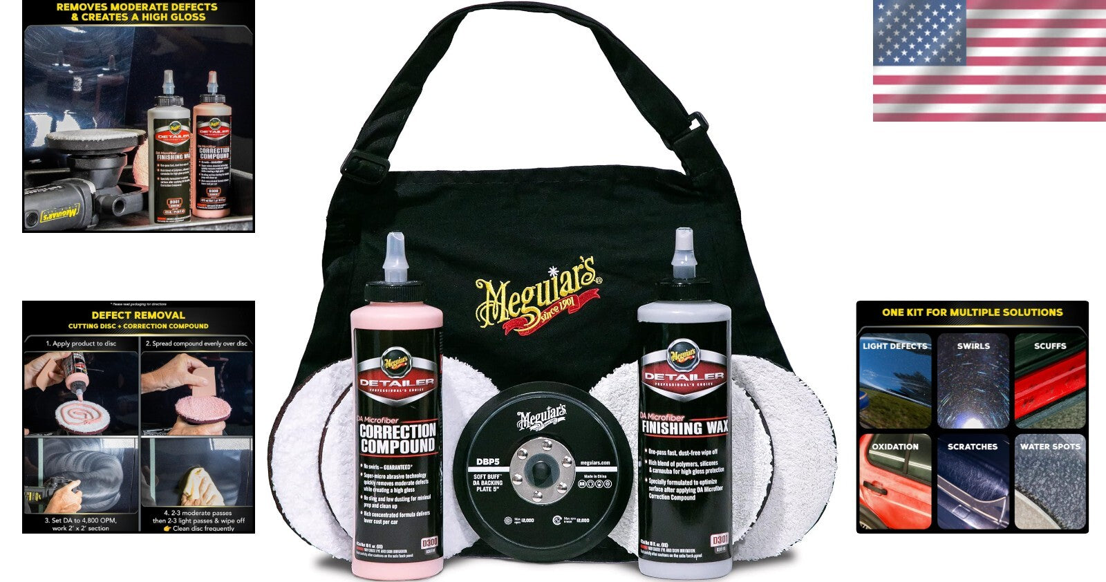 All-in-One 5-Inch Paint Correction Kit: Cutting Discs, Compound & Finishing Wax