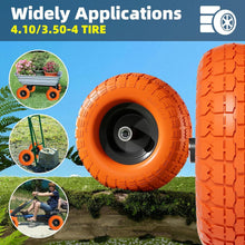 Load image into Gallery viewer, Upgrade to 10" Flat Free Tires - 4 Pack with Heavy Duty Double Sealed Bearings