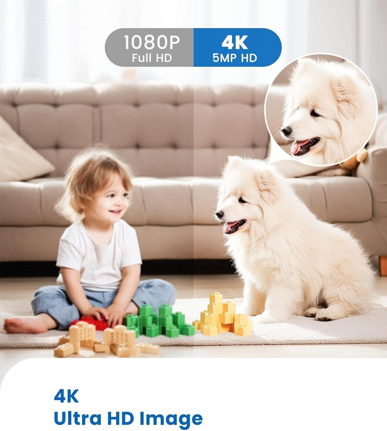 Compact Wireless Security Camera with 150° View - Perfect for Indoor/Outdoor Use