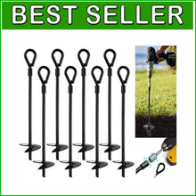 Load image into Gallery viewer, Rust-Resistant Heavy-Duty Ground Anchors (20”) for Tents and Canopies - Set of 8
