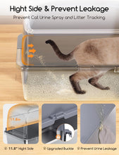 Load image into Gallery viewer, Odorless Extra Large Stainless Steel Cat Litter Box - 2 Pcs Durable Design