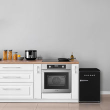 Load image into Gallery viewer, Retro Mini Refrigerator with Adjustable Thermostat - 2.5 Cu Ft in Elegant Black