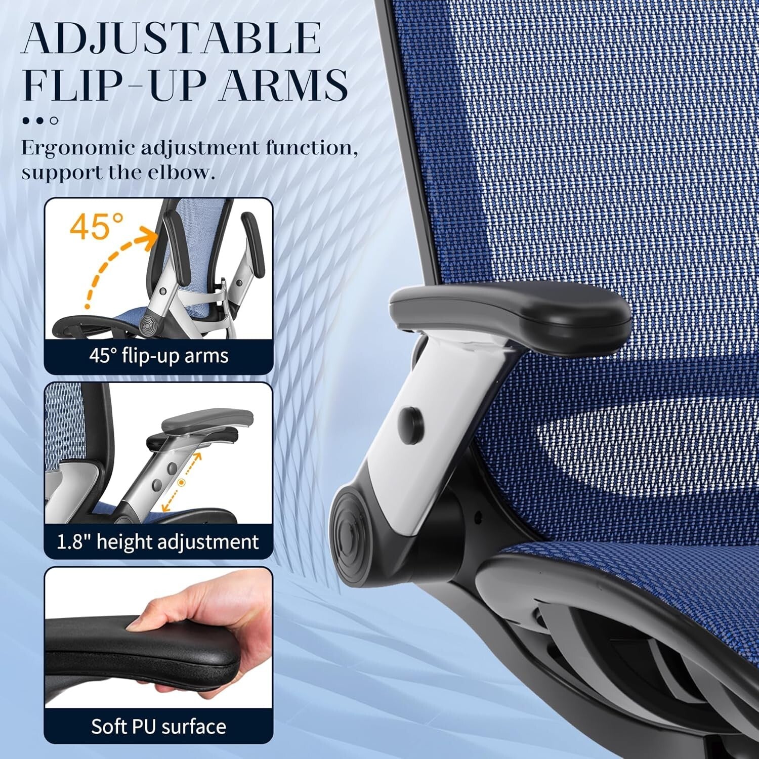 Comfortable Swivel High Back Desk Chair with Tilt Lock - Perfect for Long Hours