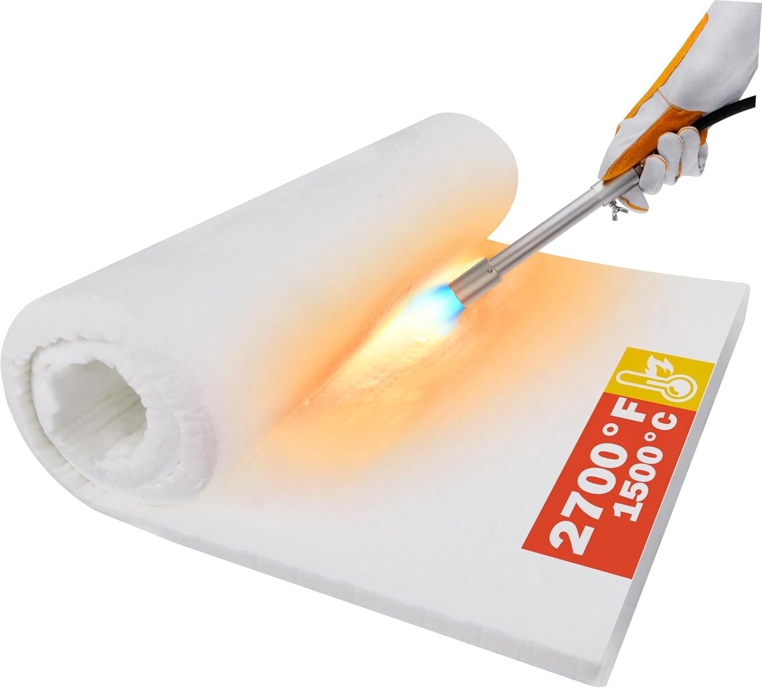 Ceramic Insulation Blanket 60"x24"x1" - Fireproof for Wood Stoves & Pizza Ovens