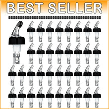 Load image into Gallery viewer, Precision Liquor Pourers - 40 Automatic 1 oz Measured Spouts with Sealed Caps