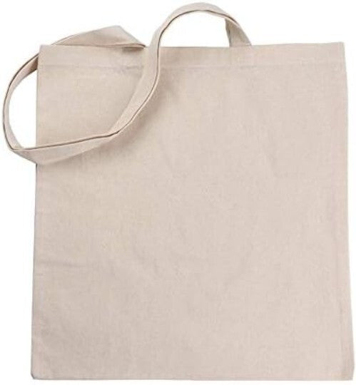 50 Lightweight Natural Cotton Tote Bags - Eco-Friendly, Durable, and Stylish