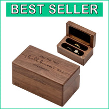 Load image into Gallery viewer, Engraved Walnut Ring Box - A Rustic Storage for Wedding and Engagement Rings