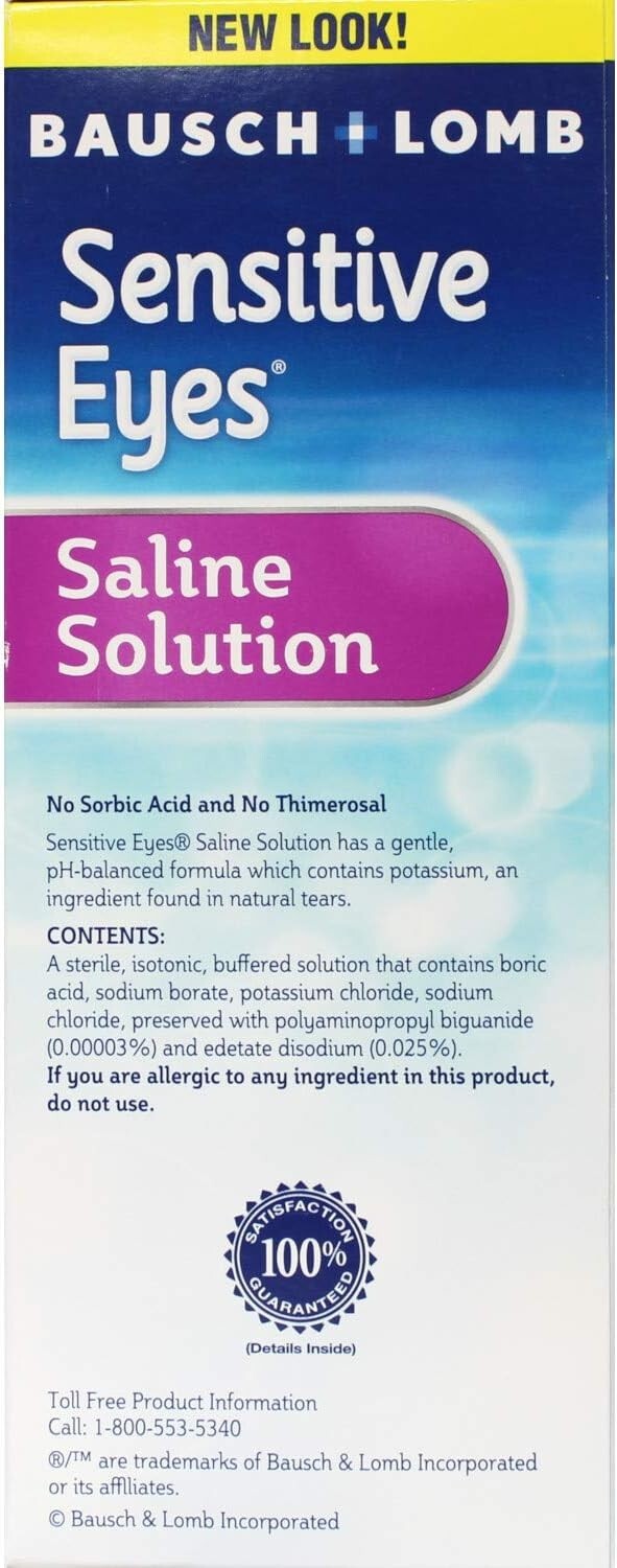 Extra Gentle pH-Balanced Sensitive Eyes Saline Solution - 12-Ounce Size, 6 Pack