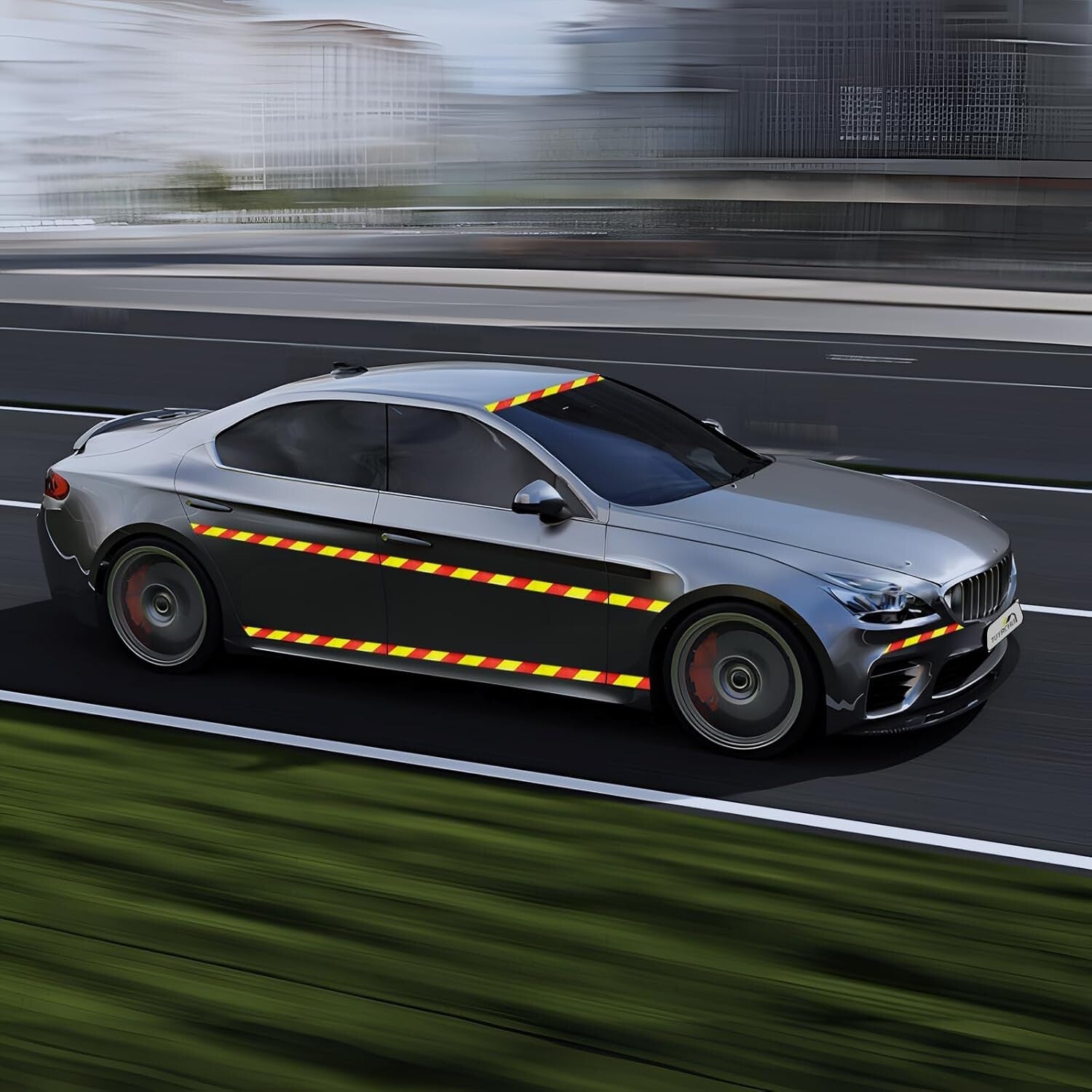 Fluorescent Reflective Safety Tape 4" x 66ft - Outdoor Visibility & Aesthetics