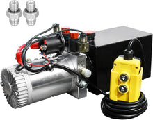 Load image into Gallery viewer, Powerful 12V Dump Trailer Hydraulic Pump with 8 Quart Capacity &amp; Remote Control
