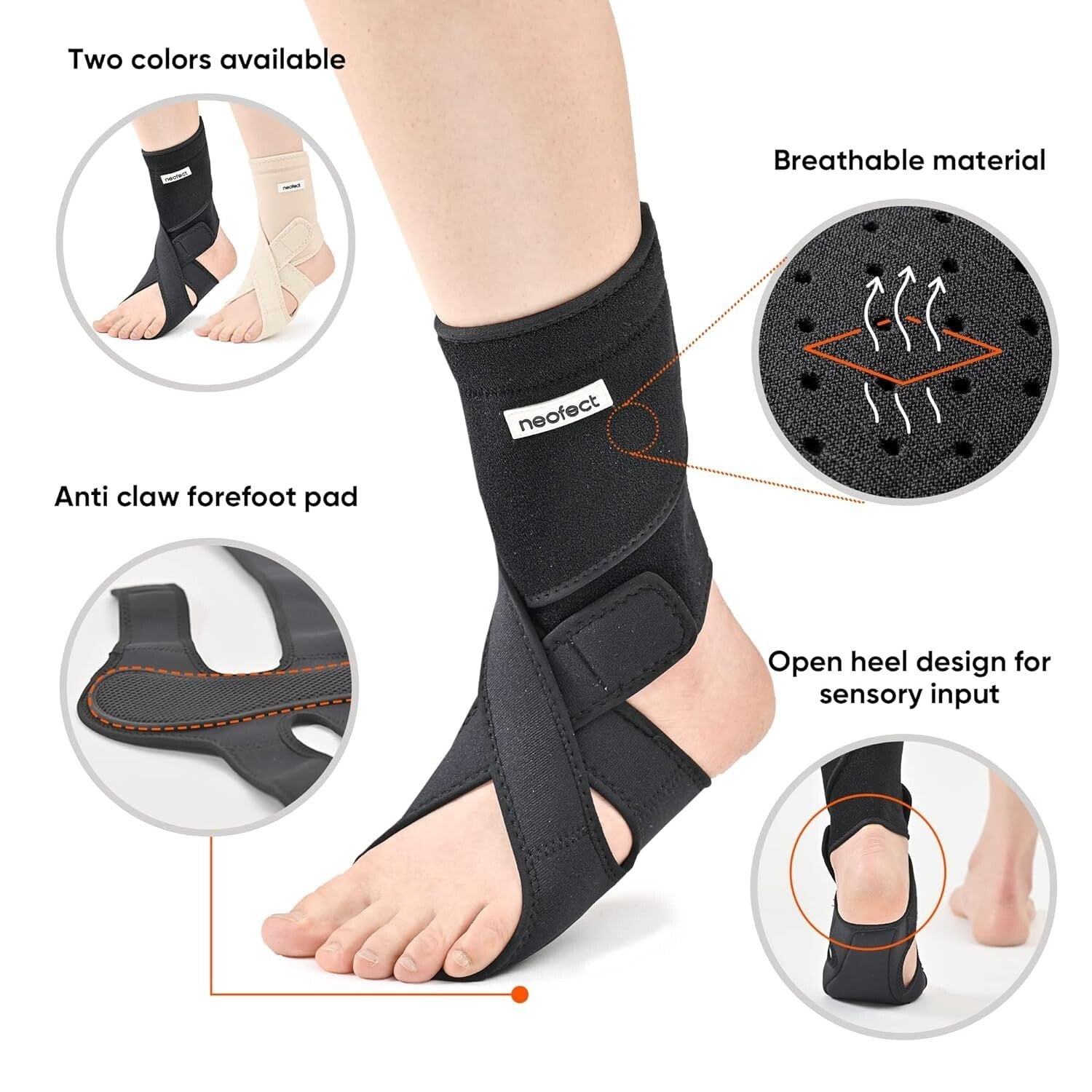 Breathable Medium Ankle Brace for Foot Drop – Comfortable Support for Mobility