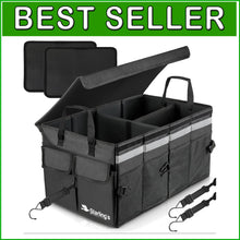 Load image into Gallery viewer, Heavy-Duty Car Trunk Organizer - Foldable Storage Box with Waterproof Bottom