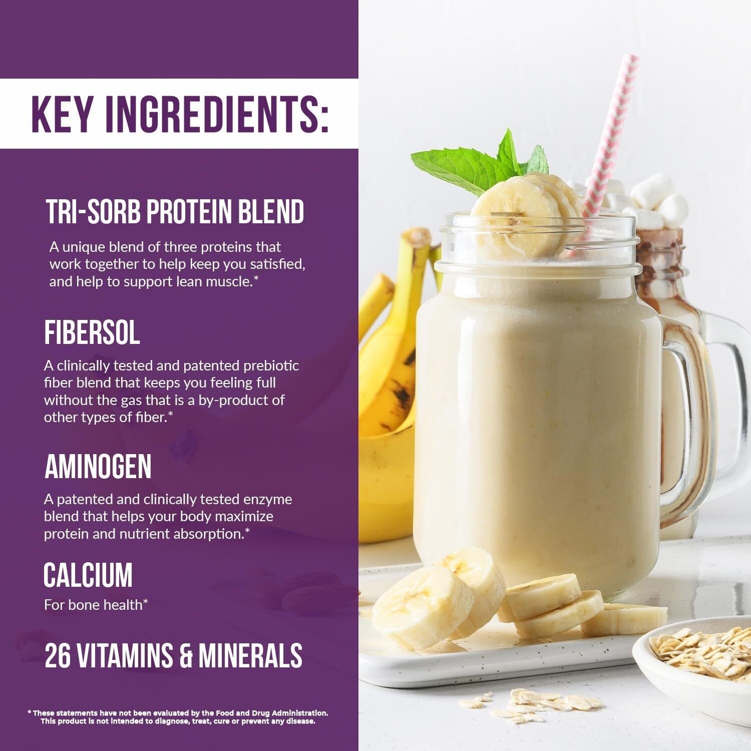 Delicious Banana Bread Electrolyte Shake & Meal Replacement - 24+15 Servings