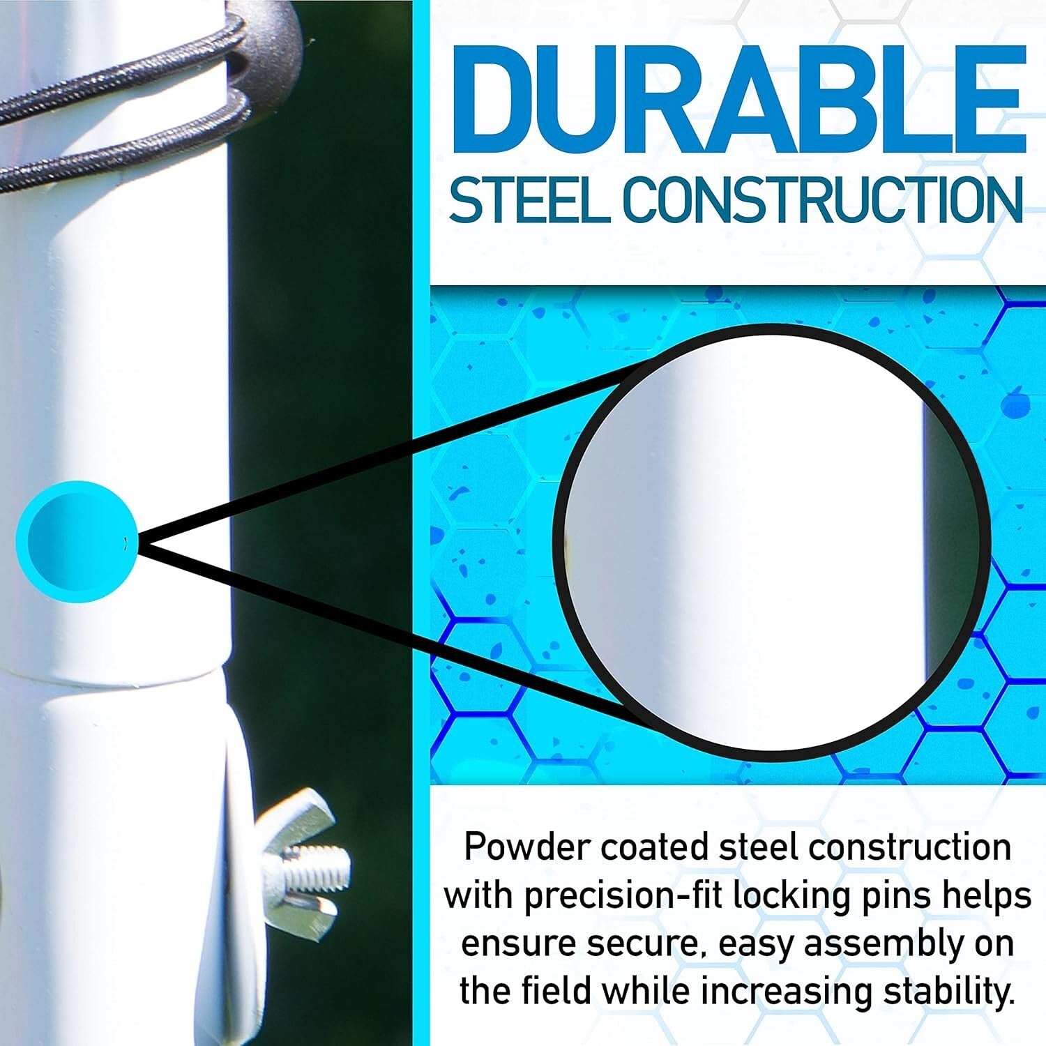 Backyard Adjustable Soccer Rebounder - Reliable 6' x 4' Net for All-Weather