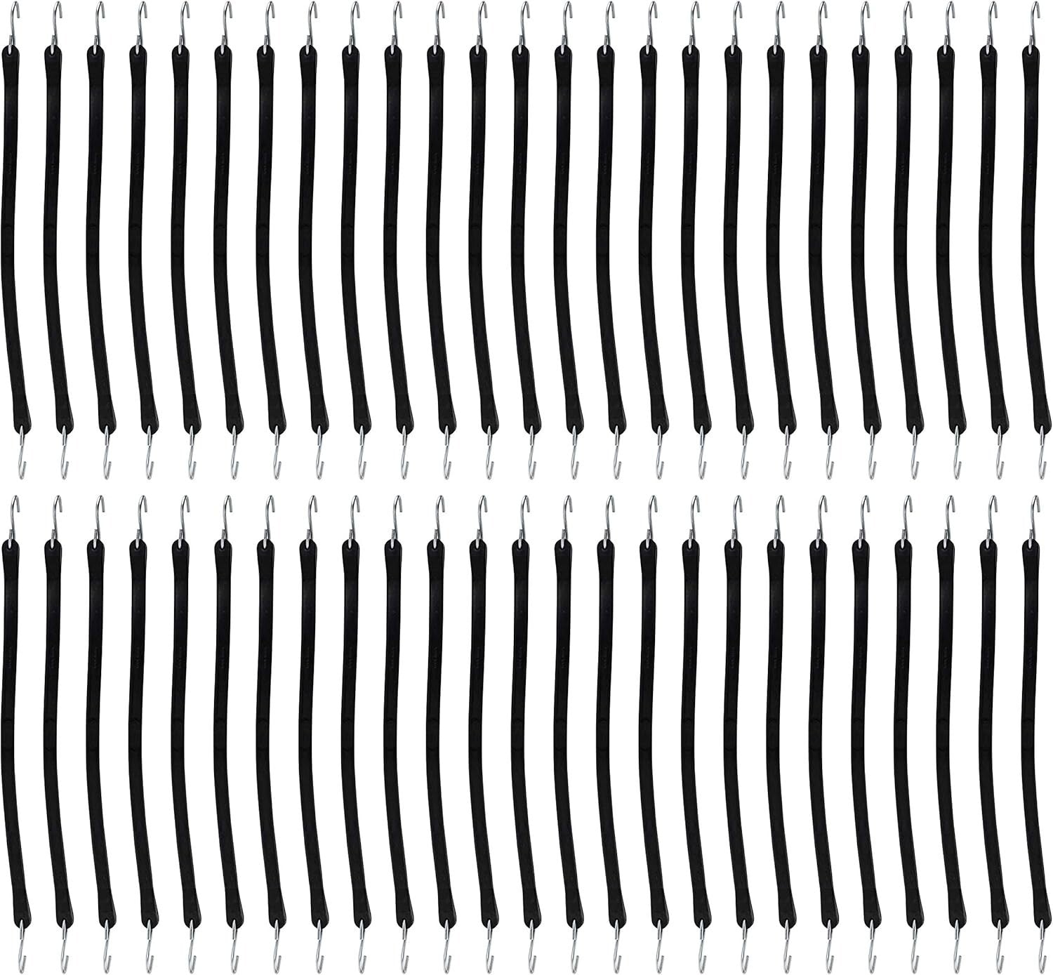 Versatile 10-Inch Rubber Bungee Straps - Heavy Duty Cargo Cords, 50 Count
