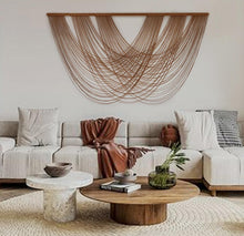 Load image into Gallery viewer, Boho Macrame Wall Hanging 59'' W - Large Cotton Tapestry for Stylish Interiors