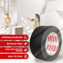 Load image into Gallery viewer, Black Gaffer Tape 2 Inch x 30 Yards - 24-Pack, Residue-Free Heavy-Duty Solution
