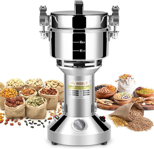 700g High-Speed Stainless Steel Grain Mill Grinder for Fresh Flours & Spices