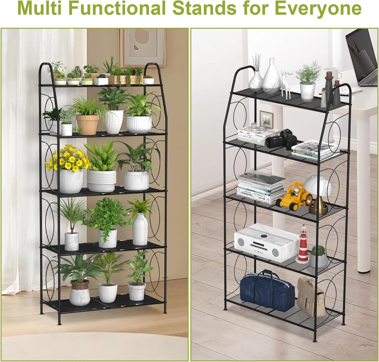 Durable 5-Tier Plant Shelf with Elegant Design - Perfect for Home and Garden