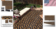 Load image into Gallery viewer, Versatile 9' x 18' Reversible Outdoor Rug - Ideal for Camping, Decks &amp; More