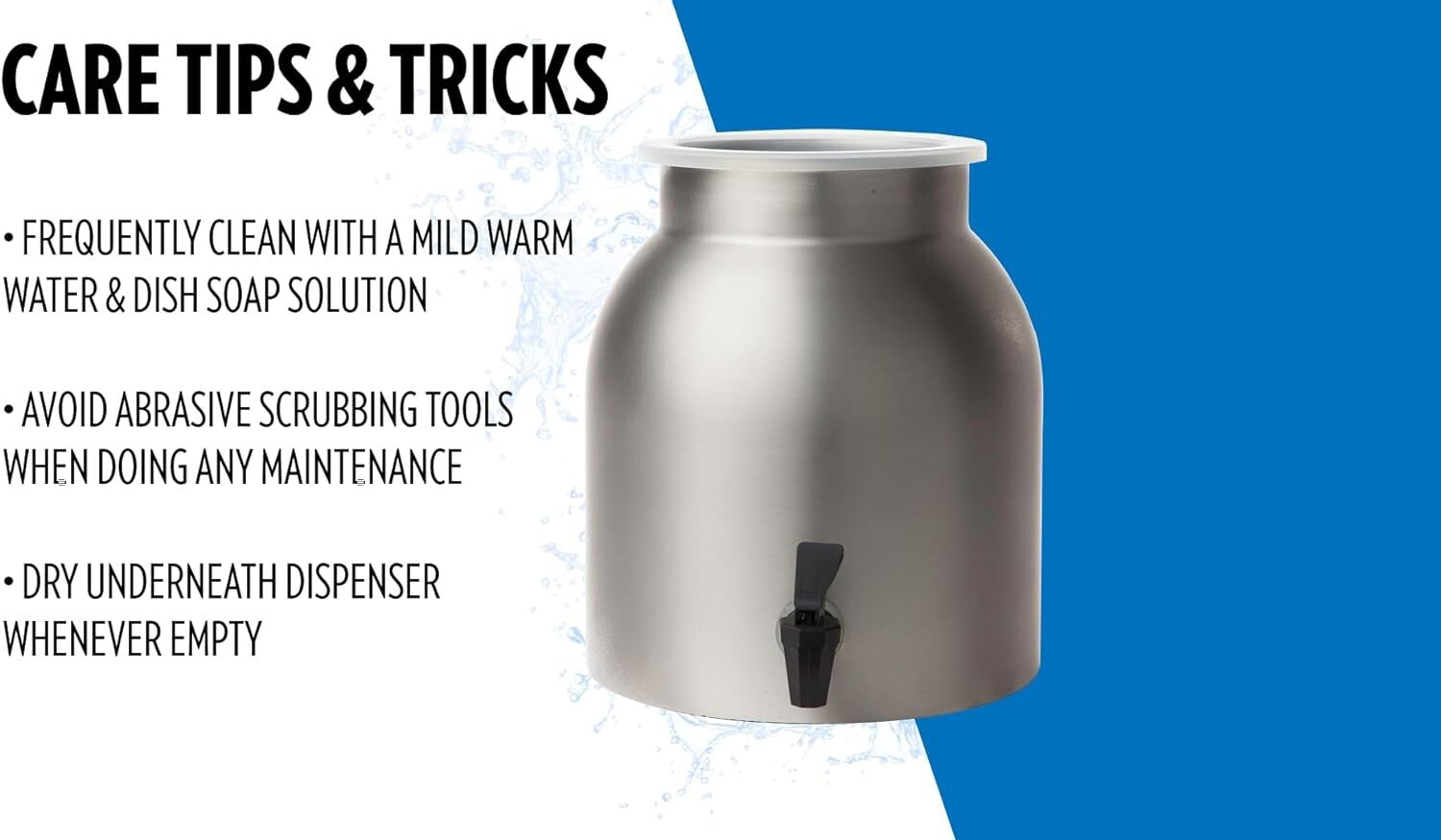 Elegant 2.2 Gallon Stainless Steel Water Dispenser - Eco-Friendly Design