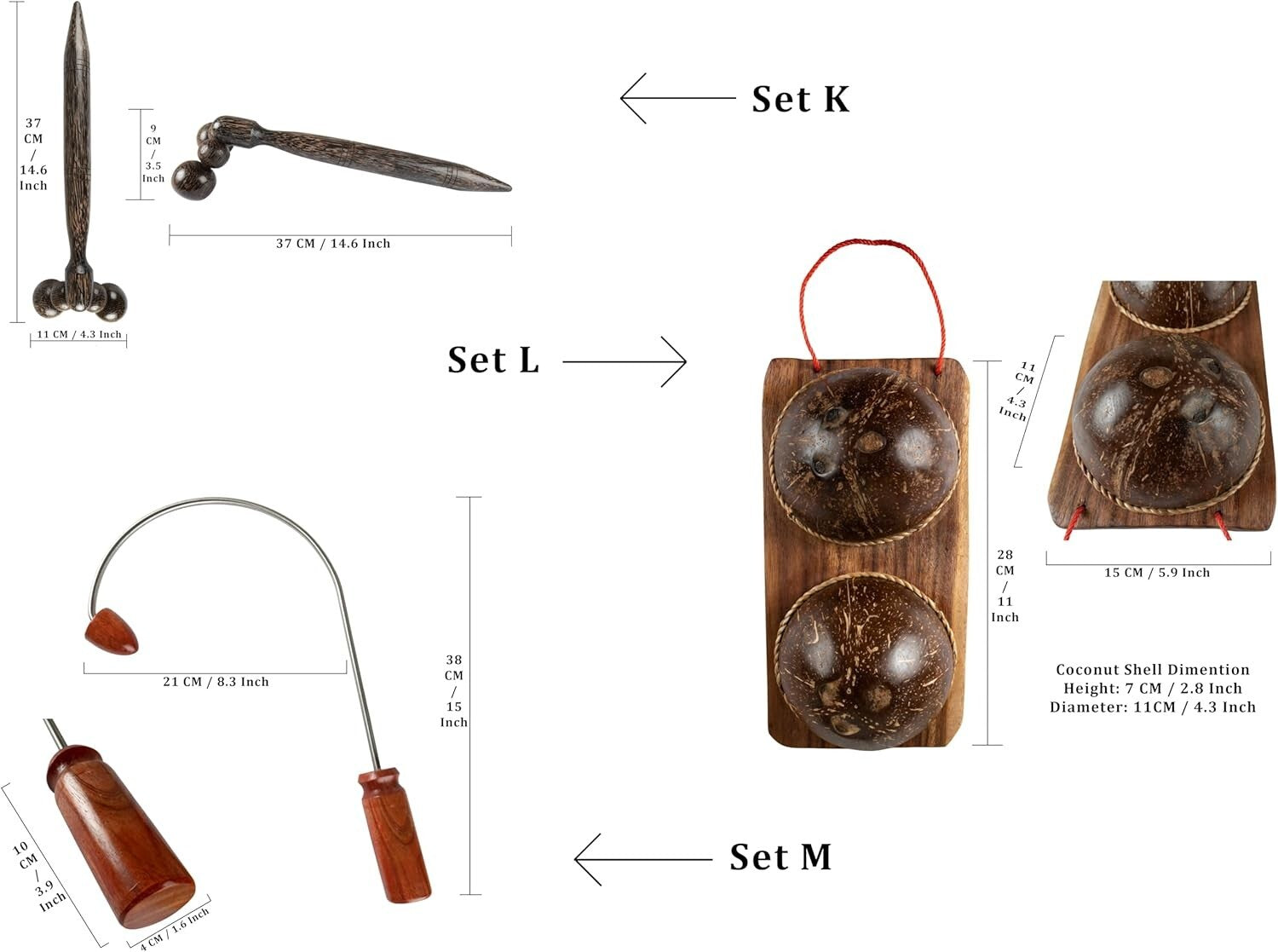 Diverse Wooden Massage Tools Set with Reflexology Socks and Educational Guides