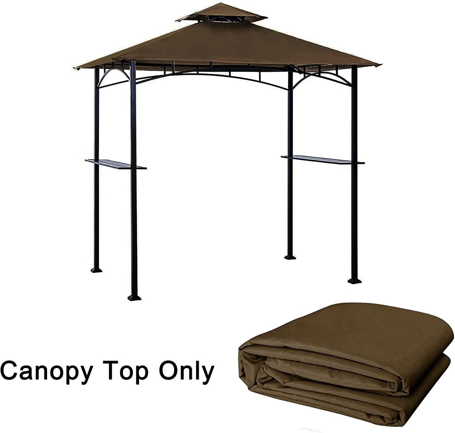 Easy-Install 5×8 Grill Canopy Top Cover - Fits L-GG001PST-F & Offers Ventilation