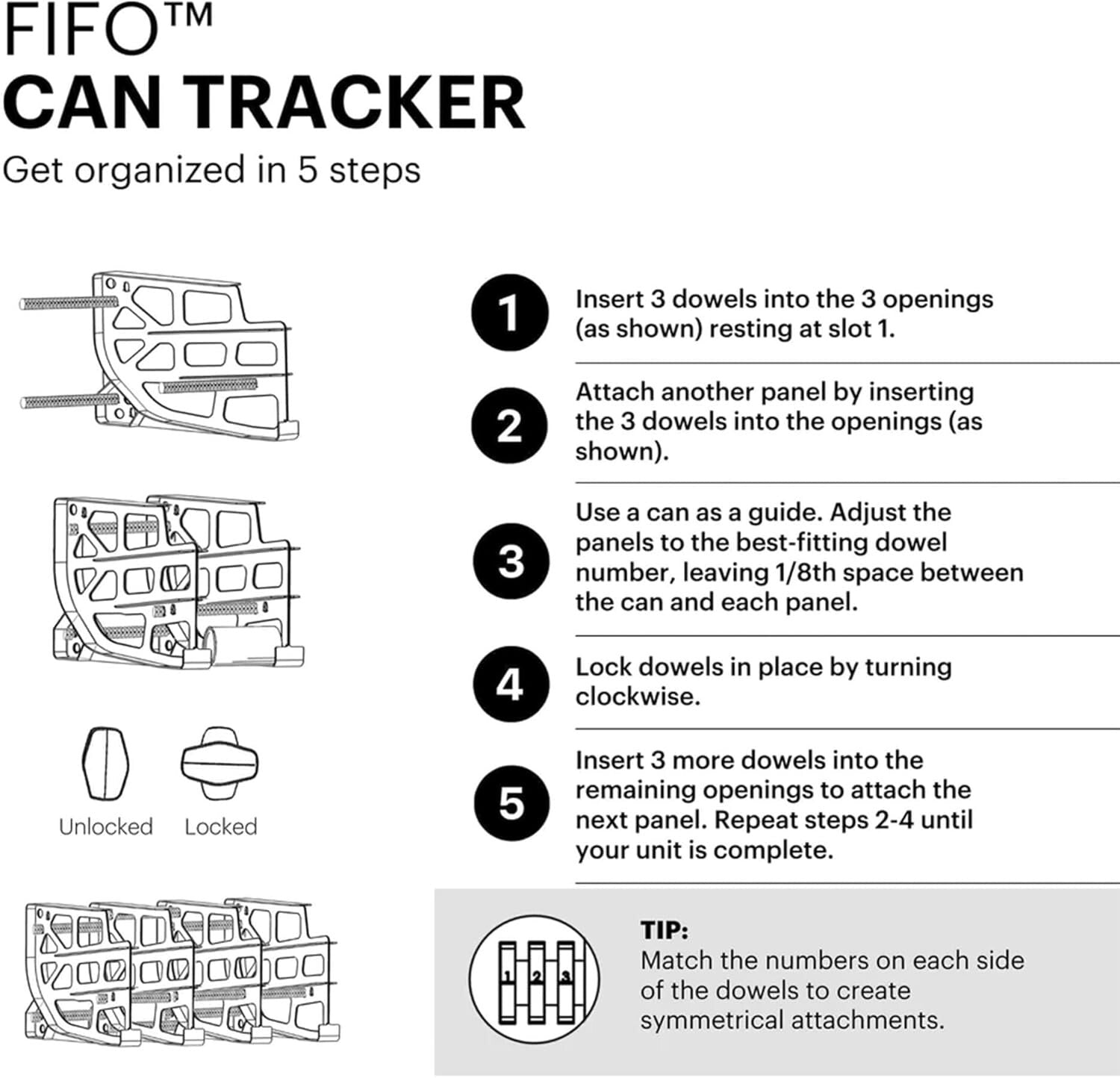 FIFO Canned Goods Organizer Rack - 54 Can Capacity for Efficient Pantry Storage