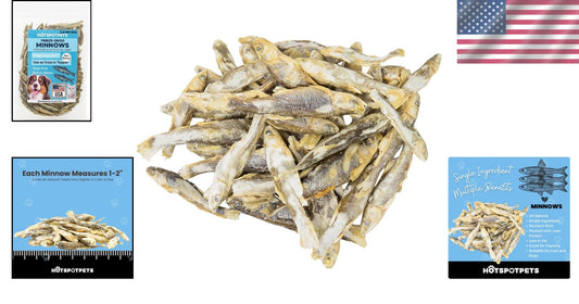 1 lb Freeze Dried Minnows - Healthy Dog and Cat Treats, Rich in Omega-3s