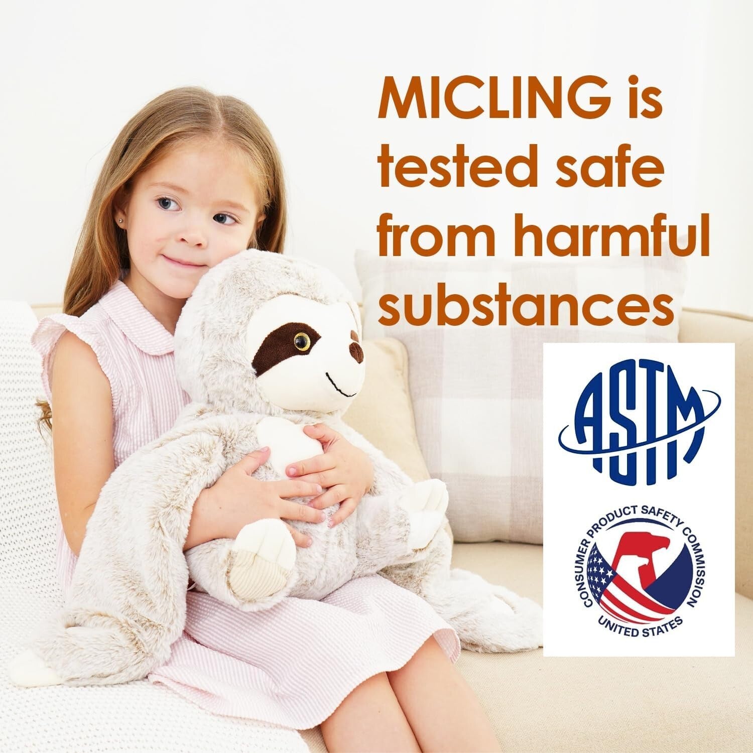 Cozy 4.5 lbs Sloth Plush Toy for Sensory Needs | Comfort for Kids & Adults