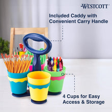 Load image into Gallery viewer, Premium Kids’ Scissor Caddy with 5-Inch Pointed Scissors - Ideal for Classrooms