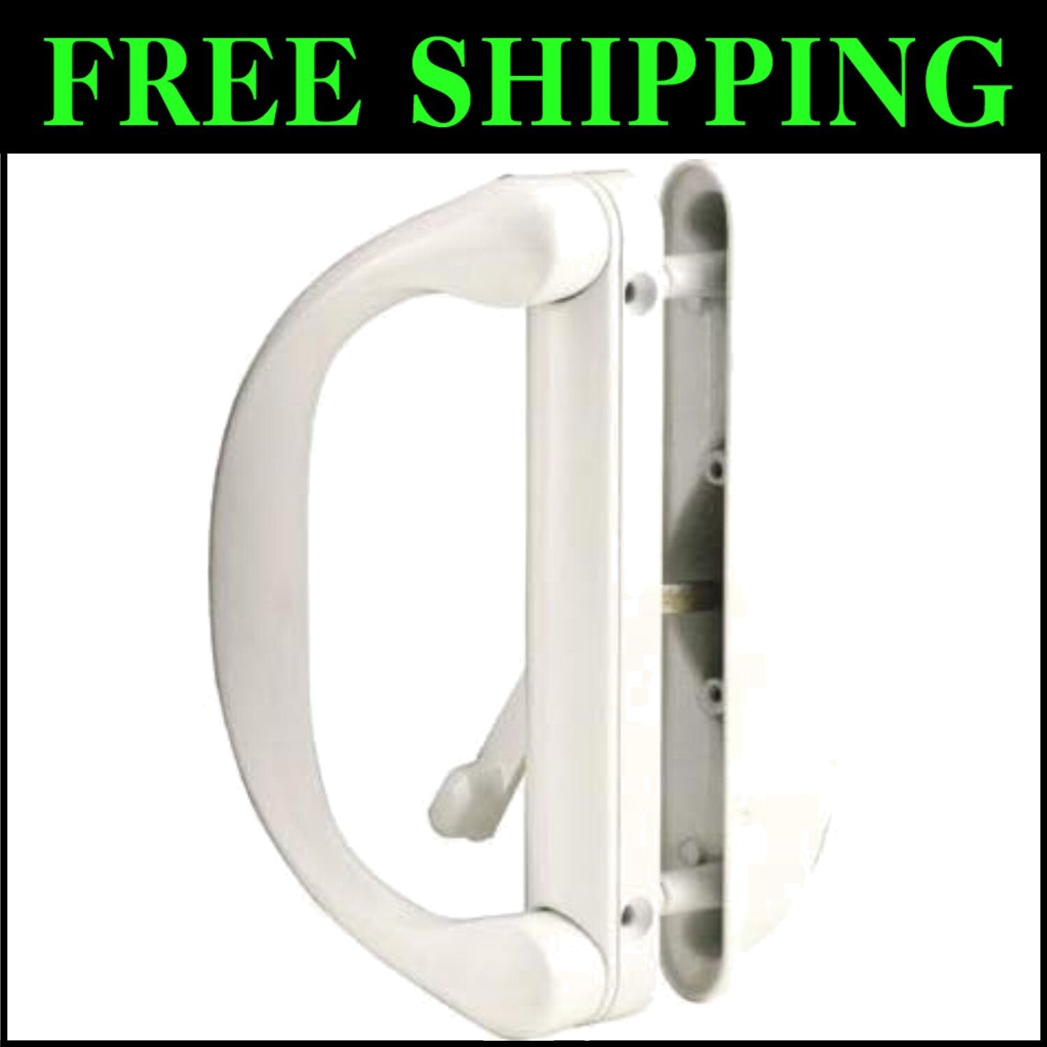 Milgard Sliding Door Handle Set - White Die Cast Pulls with Key Lock Convenience