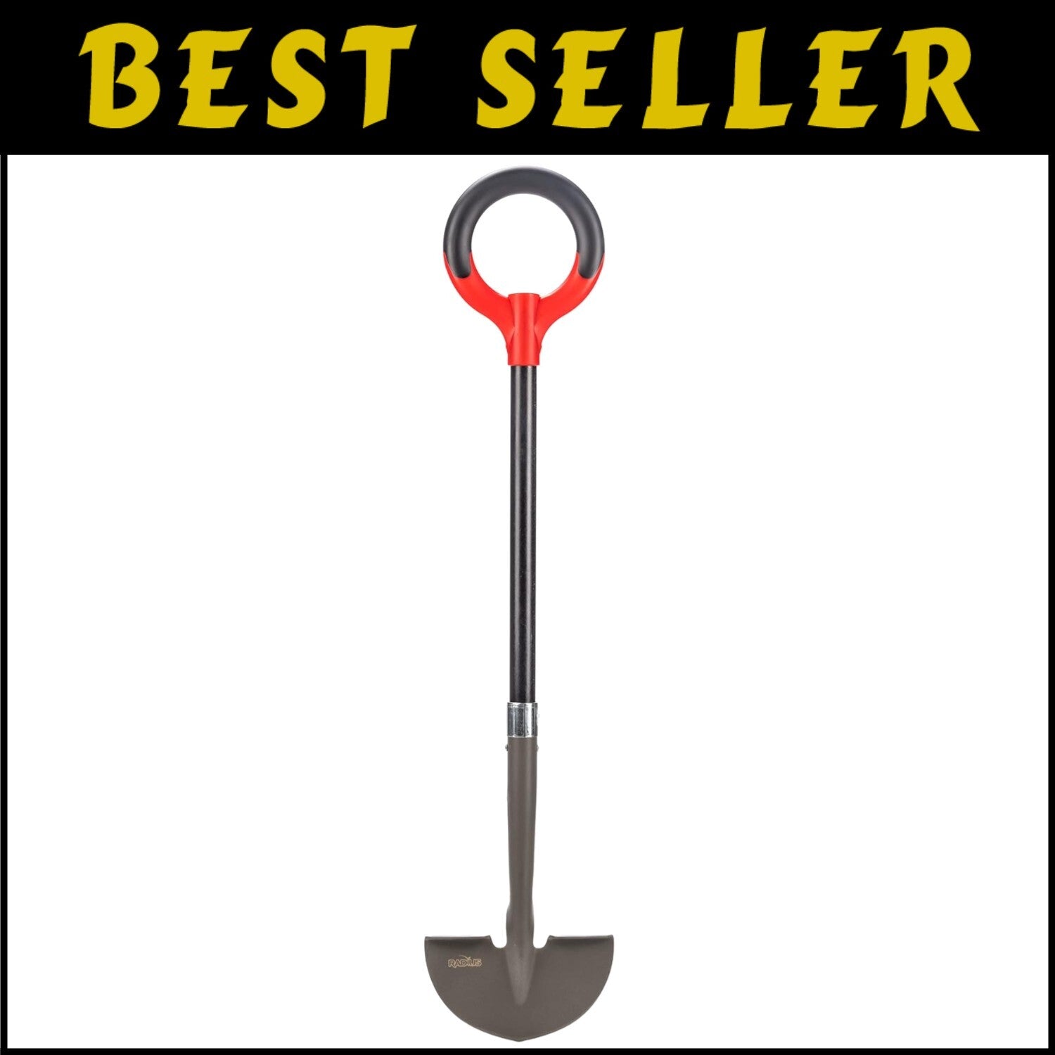Durable and Efficient Red Garden Edger with Ergonomic Grip - 45" Long