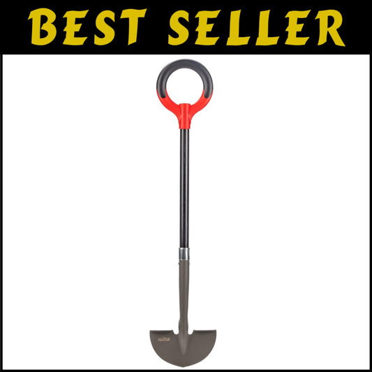 Durable and Efficient Red Garden Edger with Ergonomic Grip - 45" Long