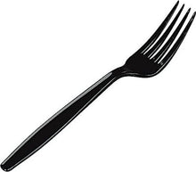 Load image into Gallery viewer, Durable 7.13" Polystyrene Forks in Black - Ideal for Events &amp; Feasts, 1000 Count