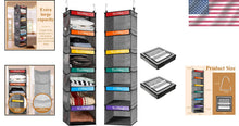 Load image into Gallery viewer, Durable Weekly Clothes Organizer - 2 Pack Hanging Design for Kid's Closet