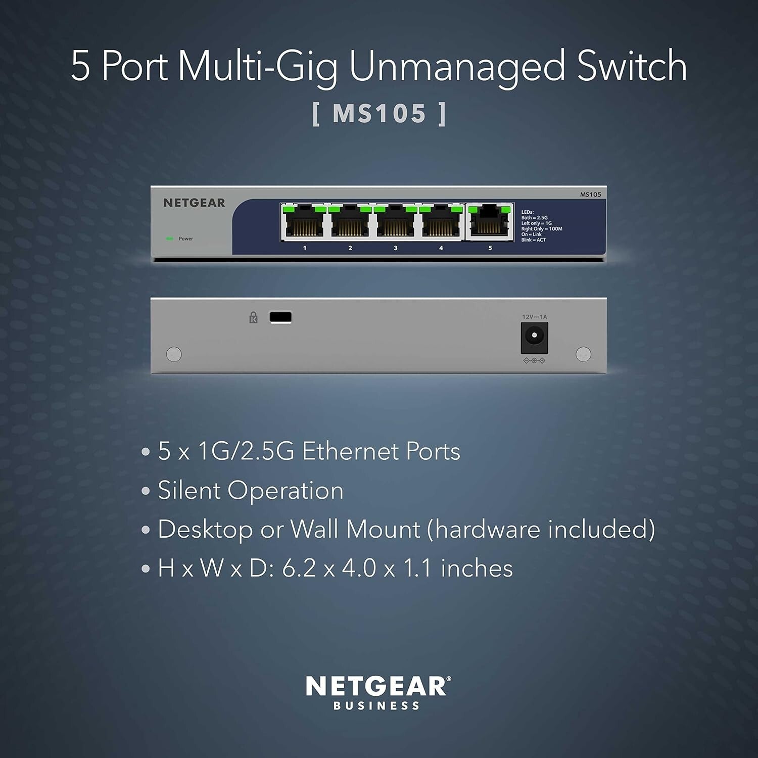 Durable 5-Port Multi-Gig Network Switch - Seamless Integration for Businesses
