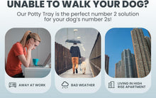 Load image into Gallery viewer, 25x20 Dog Potty Tray with Removable Grate - Indoor Pee Pad Holder for Dogs