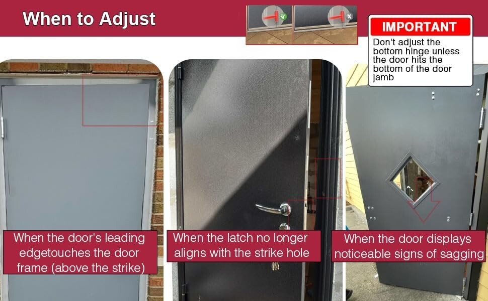 Powder-Coated Commercial Door Hinge Tool with Rubber Handle for Precision