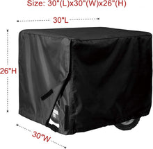 Load image into Gallery viewer, Custom Fit Waterproof Generator Cover 30x30 for All Seasons Protection - Black