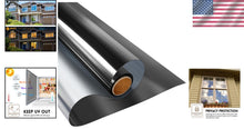 Load image into Gallery viewer, One Way Daytime Privacy Window Film - Black-Silver UV Blocking Tint 23.6x13.1ft