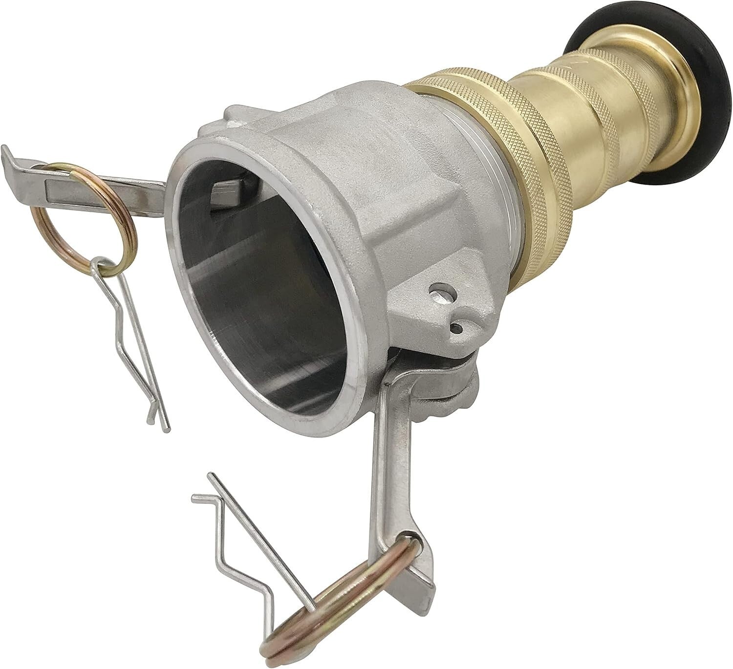 Adjustable 2-Inch Brass and Aluminum Fire Nozzle with Camlock for Efficient Use