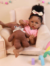 Load image into Gallery viewer, 22.8 Inch Lifelike Reborn Baby Doll - Soft Body African American Girl Gift