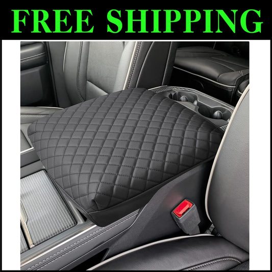 Customized Leather Center Console Armrest Cover - Easy Install & Full Protection