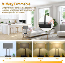 Load image into Gallery viewer, Touch Control Table Lamp with USB &amp; AC Power, 3 Brightness Levels, Free LED Bulb