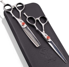 Load image into Gallery viewer, Versatile 6.5" Tokko Hair Shears - Regular and Thinning Scissors for Barbers
