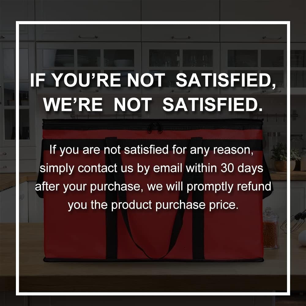 Eco-Friendly Insulated Grocery Shopping Bags 4-Pack - Red, Stylish & Practical