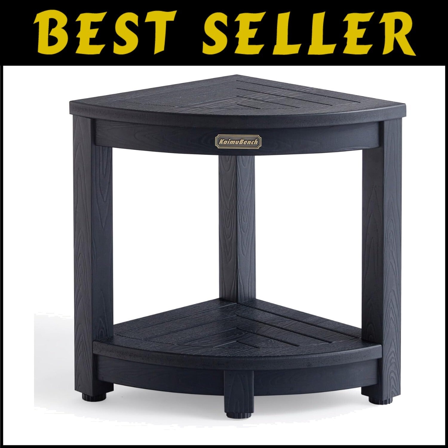 Lightweight Poly Lumber Corner Shower Seat - Versatile Multi-Functional Bench