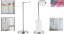 Load image into Gallery viewer, Stylish Heavy-Duty Toilet Paper Stand - Brushed Stainless Steel, Rust-Resistant